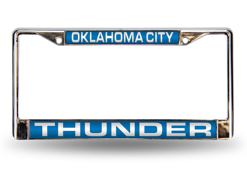 Oklahoma City Thunder Laser Chrome License Plate Frame