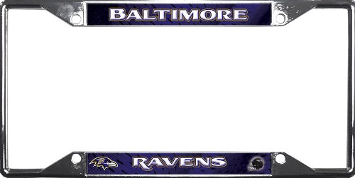 Baltimore Ravens EZ View Chrome License Plate Frame