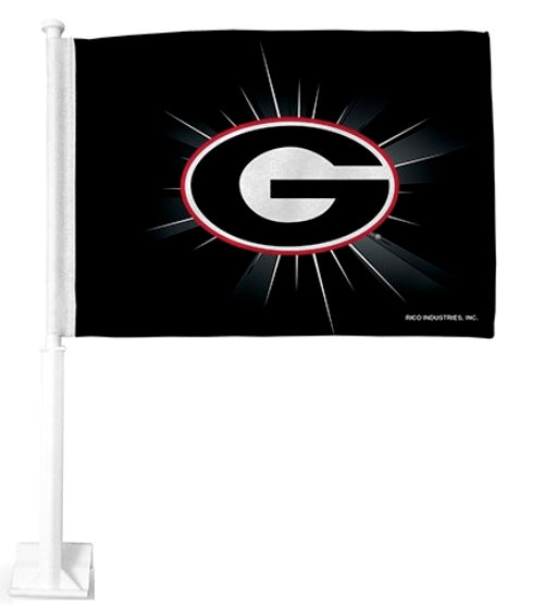 Georgia Bulldogs Black Car Flag