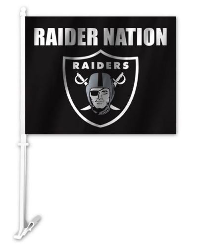 Oakland Raider Nation Car Flag