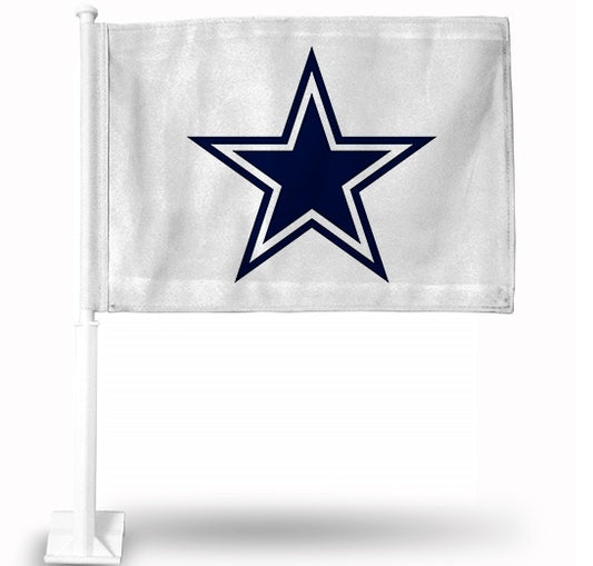 Dallas Cowboys White Car Flag