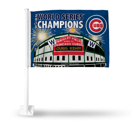 Chicago Cubs World Series Champs Car Flag