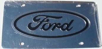 Ford Silver Laser Cut License Plate