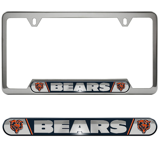 Chicago Bears Premium Stainless License Plate Frame