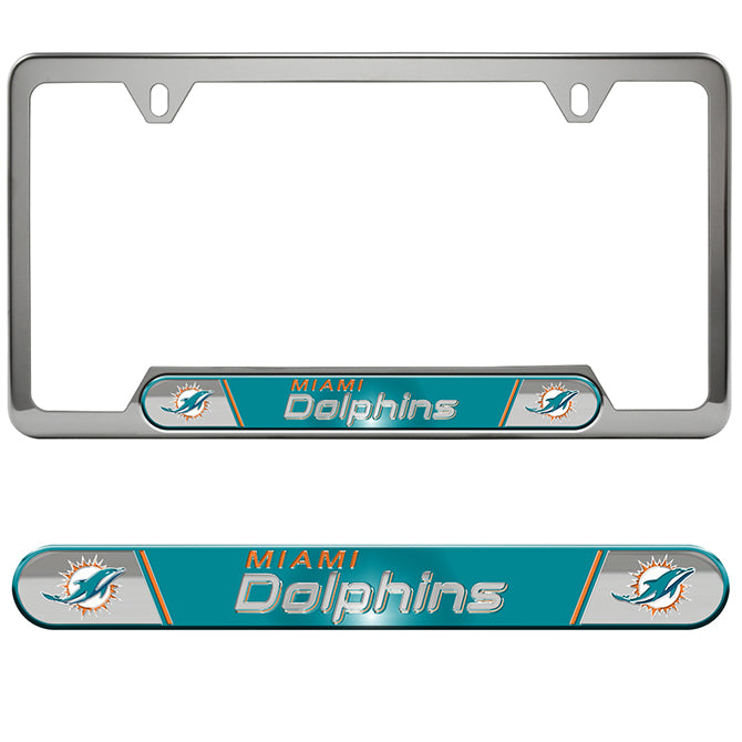 Miami Dolphins Premium Stainless License Plate Frame