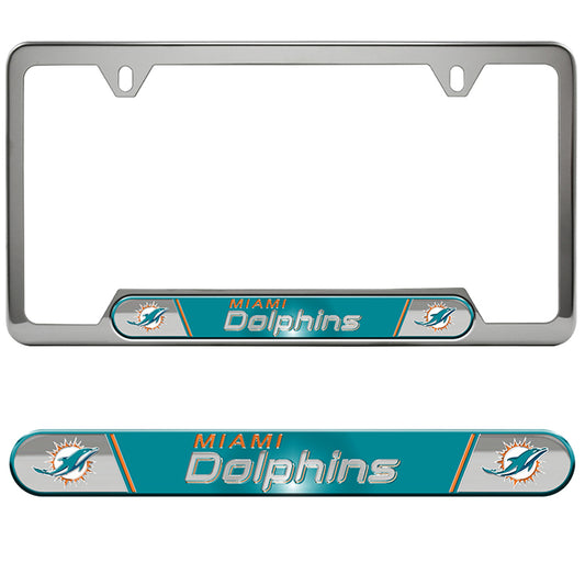 Miami Dolphins Premium Stainless License Plate Frame