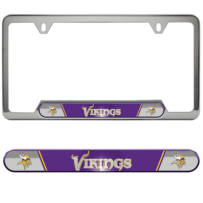 Minnesota Vikings Premium Stainless License Plate Frame