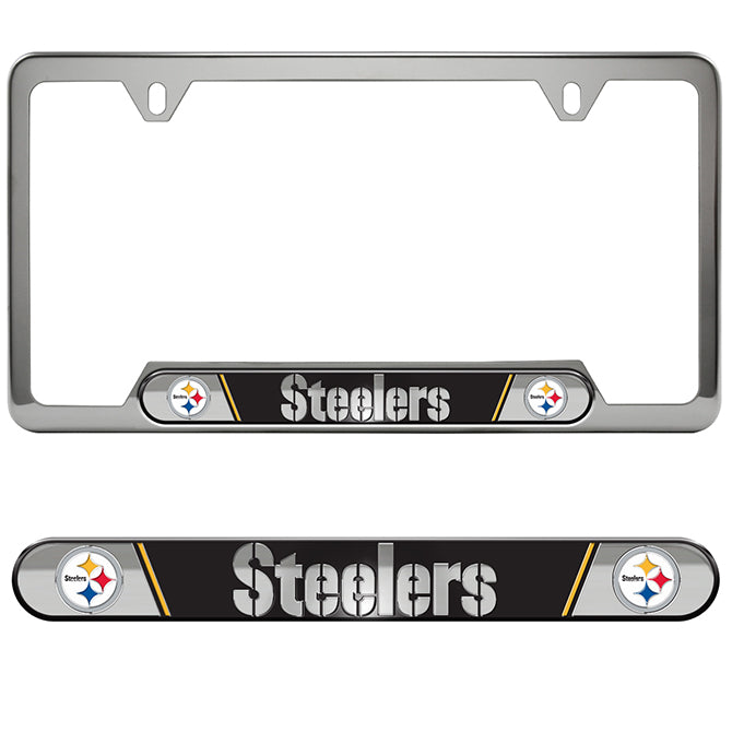 Pittsburgh Steelers Premium Stainless License Plate Frame