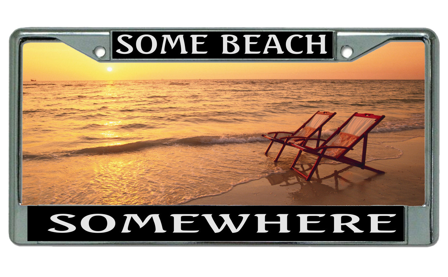 "Some Beach - Somewhere" Custom Frame