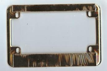 Motorcycle Gold Double Panel License Frame