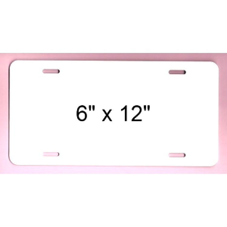 White Dye Sublimation .025 Aluminum License Plate Blank 100 pack