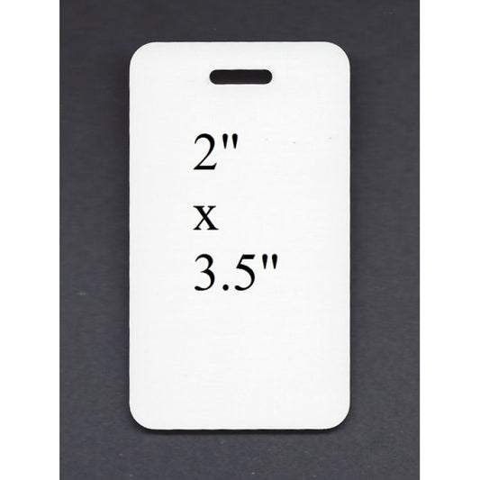 White Dye Sublimation Aluminum Luggage Tag Blanks Pack of 10