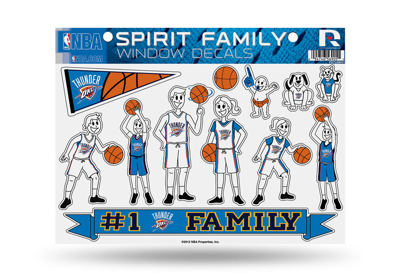 Oklahoma City Thunder Family Decal Set