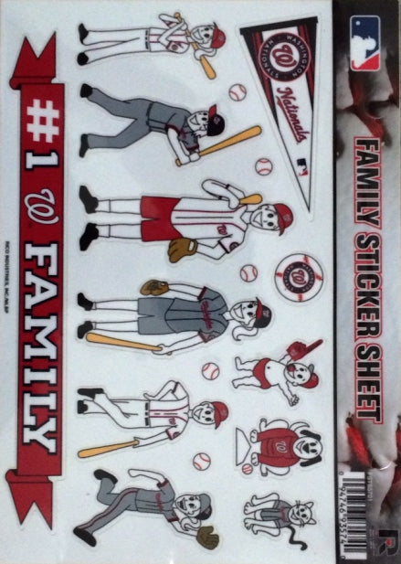 Washington Nationals Family Spirit Window Decals