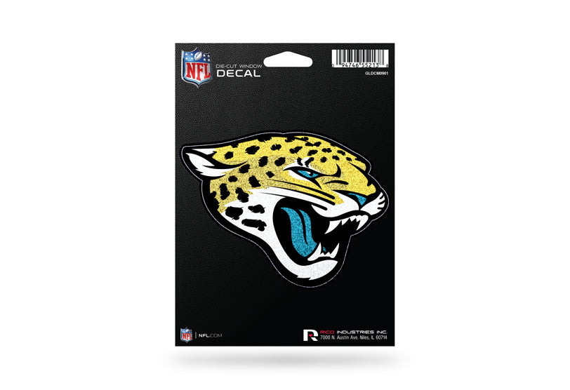 Jacksonville Jaguars Glitter Die Cut Vinyl Decal