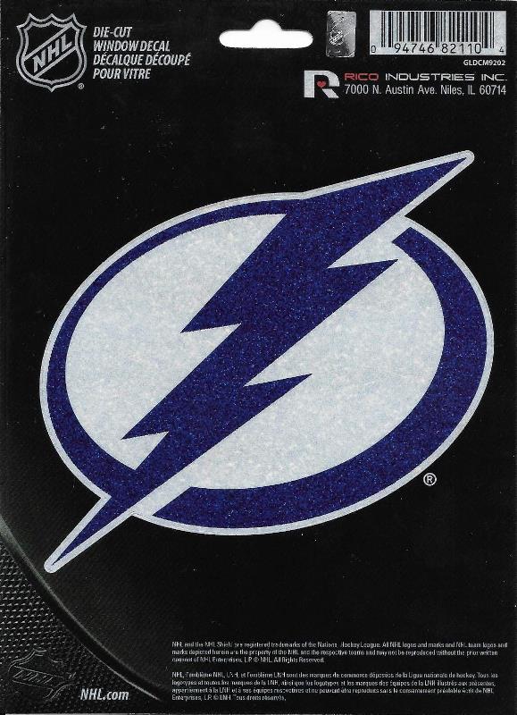 Tampa Bay Lightning Glitter Die Cut Vinyl Decal