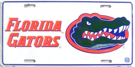 Florida Gators Metal License Plate