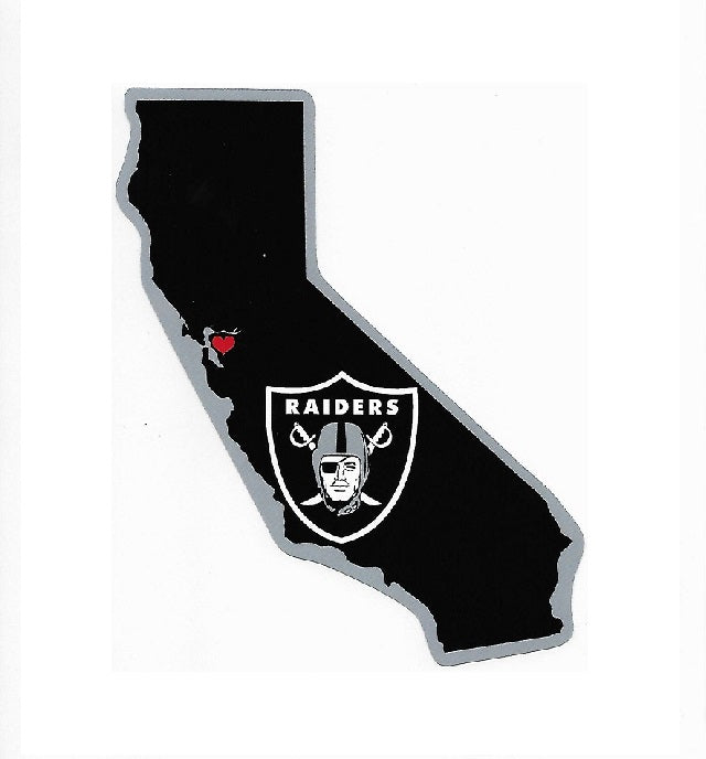 Oakland Raiders Home State Vinyl Sticker