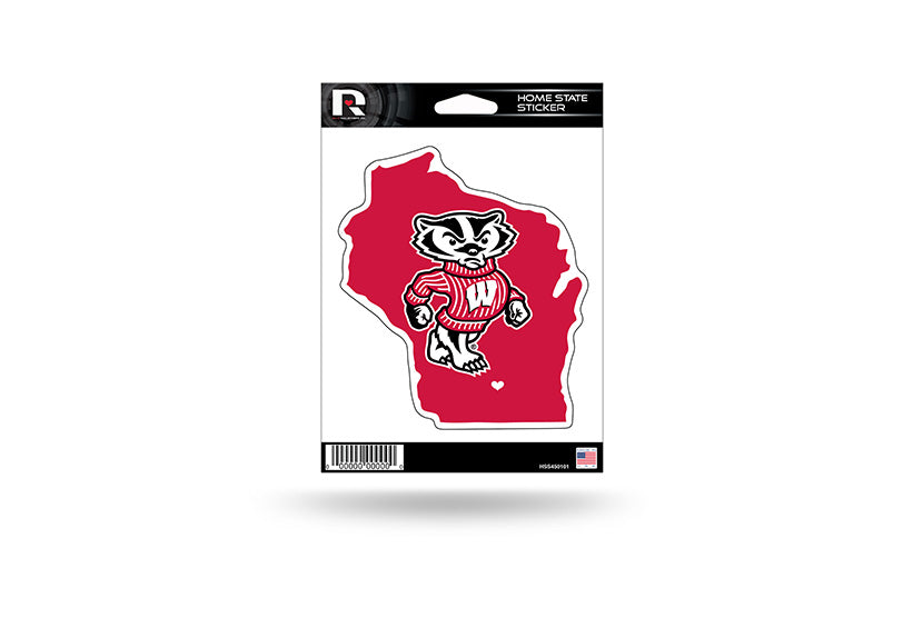 Wisconsin Badgers Home State Vinyl Sticker