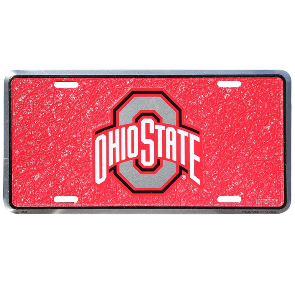 Ohio State Buckeyes Mosaic Metal License Plate