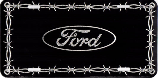 Ford Barbed Wire Metal License Plate