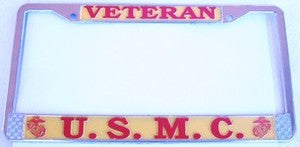 Veteran U.S.M.C. Marine License Plate Frame