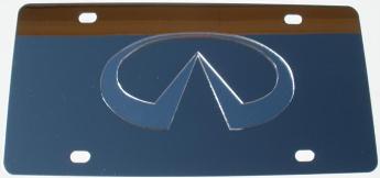 Infiniti Silver Logo Stainless Steel License Plate