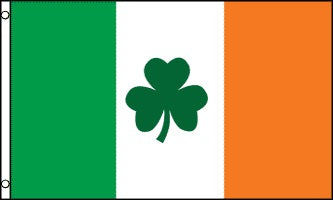 Ireland With Clover Polyester Flag