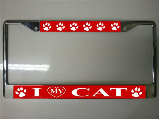 I Heart My Cat License Plate Frame