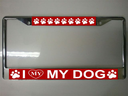 I (Heart) My Dogs Photo License Plate Frame