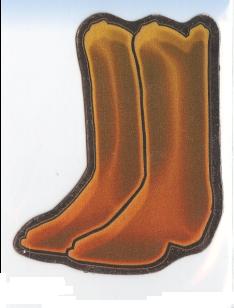 Cowboy Boots Chrome Magnet