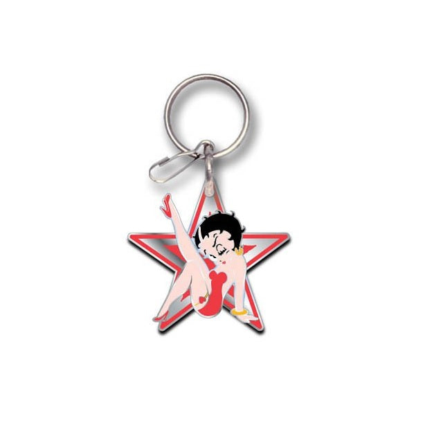 Betty Boop Star Enamel Keychain