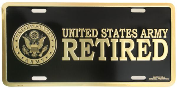 U.S. Army Retired License Plate