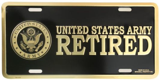 U.S. Army Retired License Plate