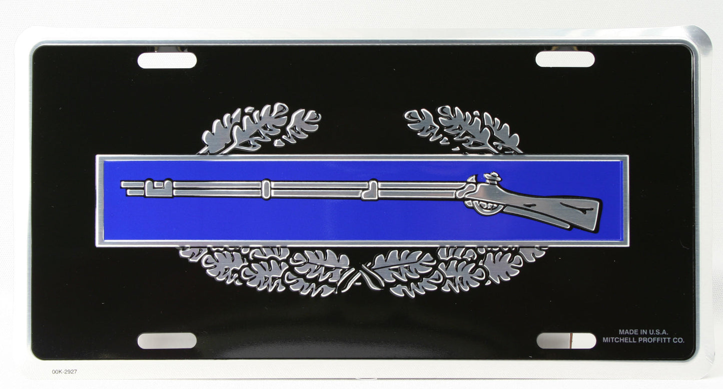 Combat Infantry Metal License Plate