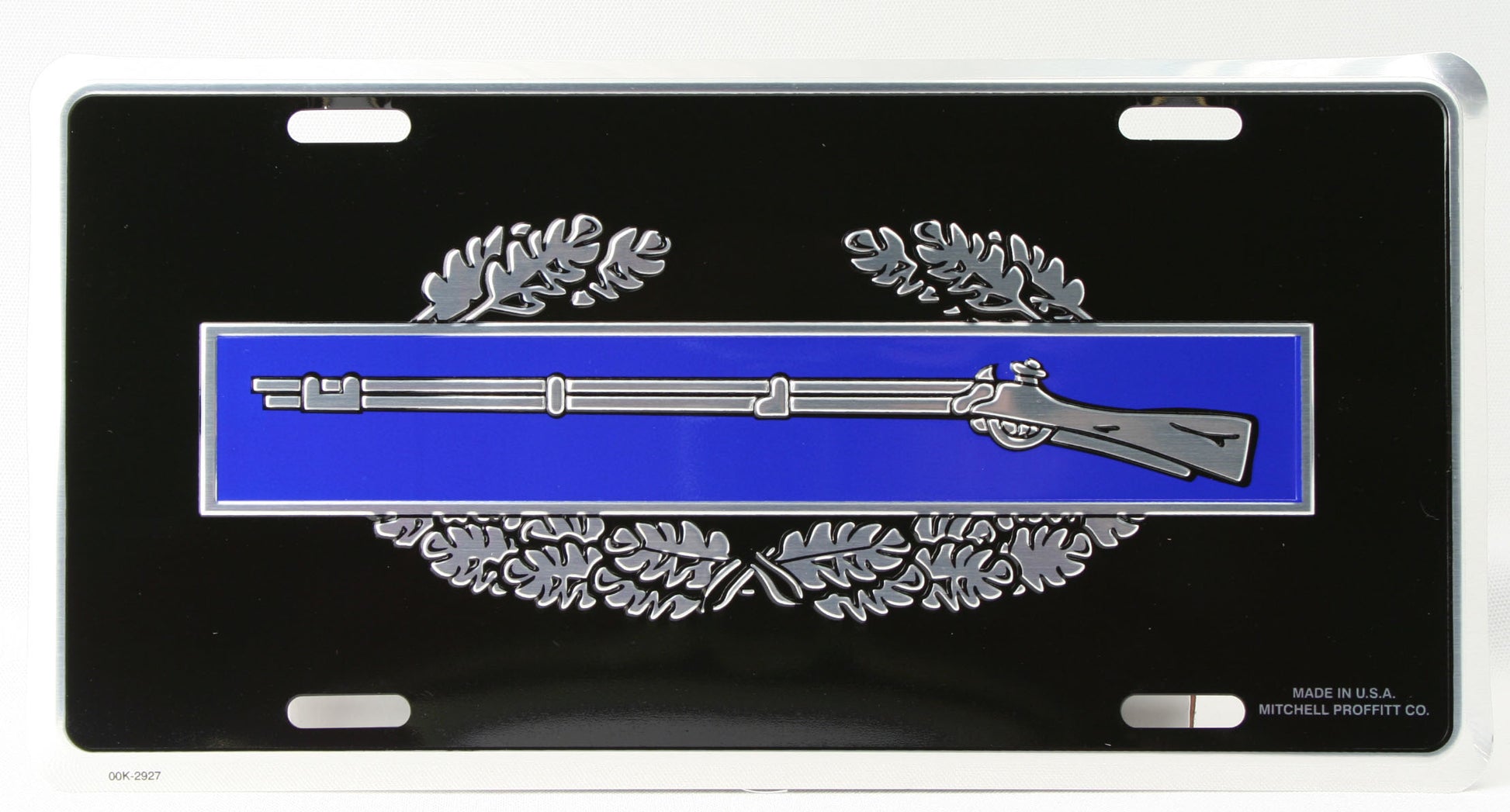 Combat Infantry Metal License Plate