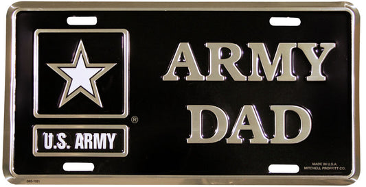 Army Dad Metal License Plate