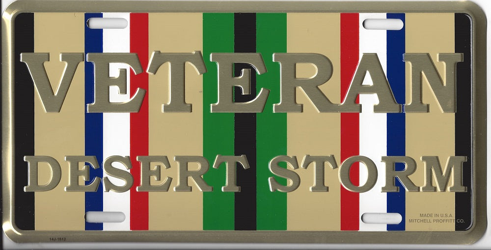 Desert Storm Veteran License Plate