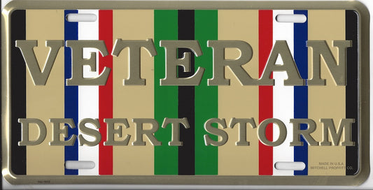 Desert Storm Veteran License Plate