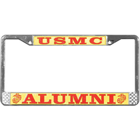 U.S. Marines Alumni Chrome License Plate Frame