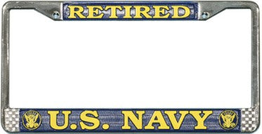 U.S. Navy Retired License Plate Frame