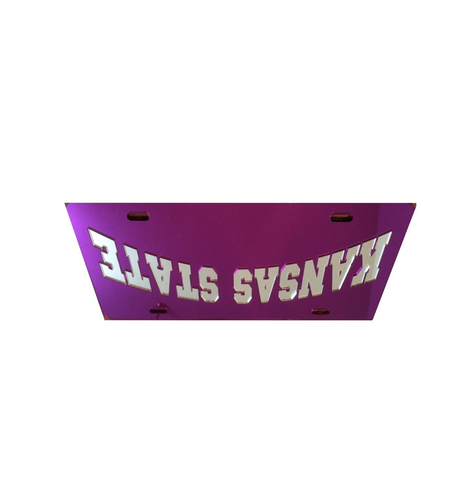 Kansas State Wildcats Purple Laser License Plate