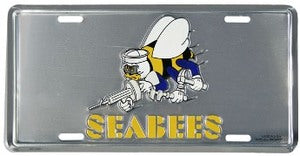 Seabees Anodized License Plate