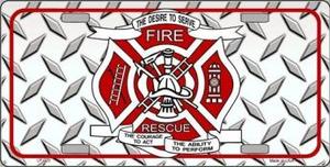 Fire Police Plate Fire Rescue License Plate – Auto License Plates Frames