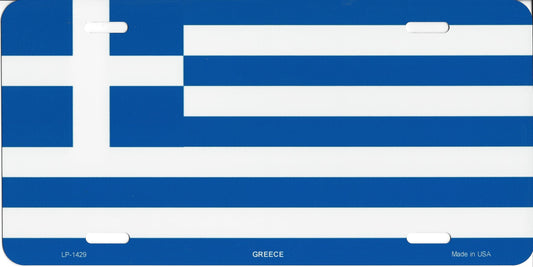 Greece Flag Metal License Plate