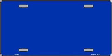 Royal Blue Solid Print Metal License Plate