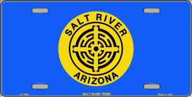 Salt River Tribe Flag Metal License Plate