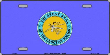 Choctaw Nation Flag Metal License Plate 