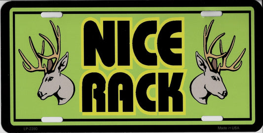 Nice Rack Buck Metal License Plate