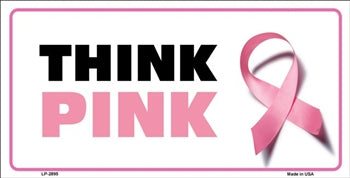 Think Pink Breast Cancer License Plate